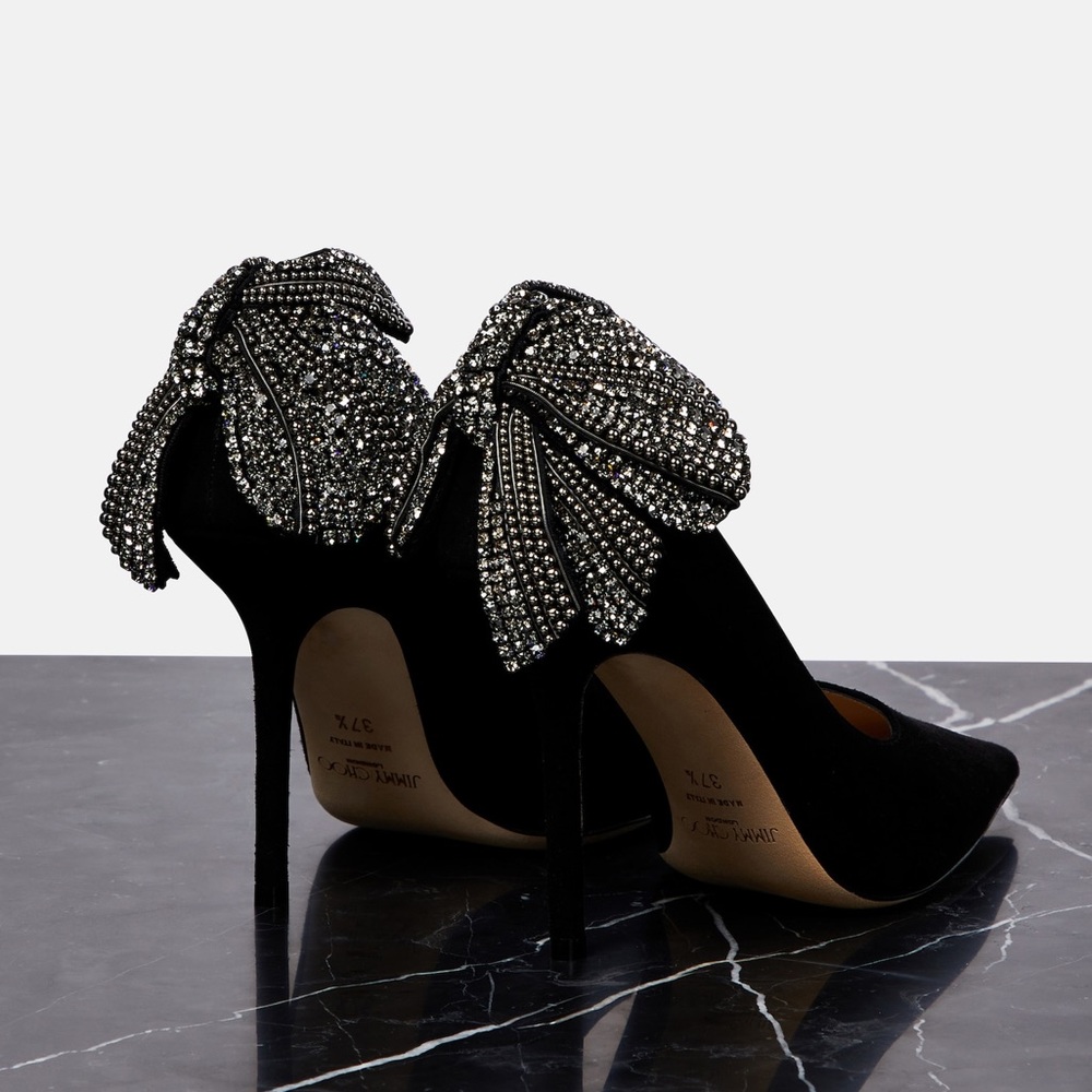 New JIMMY CHOO Love 100 embellished suede pumps $1,575 39.5 - Picture 4 of 15